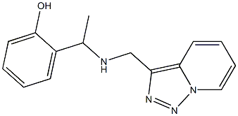 2-[1-({[1,2,4]triazolo[3,4-a]pyridin-3-ylmethyl}amino)ethyl]phenol Struktur