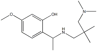 2-[1-({2-[(dimethylamino)methyl]-2-methylpropyl}amino)ethyl]-5-methoxyphenol Struktur