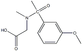 2-[1-(3-methoxyphenyl)-N-methylacetamido]acetic acid Struktur