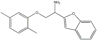 2-[1-amino-2-(2,5-dimethylphenoxy)ethyl]-1-benzofuran Struktur