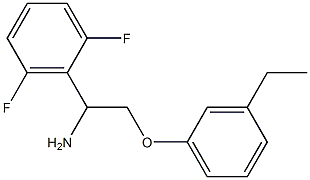 2-[1-amino-2-(3-ethylphenoxy)ethyl]-1,3-difluorobenzene Struktur