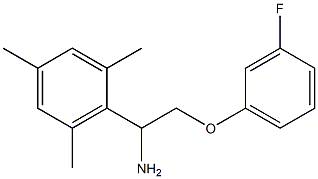 2-[1-amino-2-(3-fluorophenoxy)ethyl]-1,3,5-trimethylbenzene Struktur