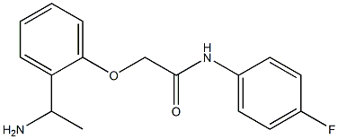 2-[2-(1-aminoethyl)phenoxy]-N-(4-fluorophenyl)acetamide Struktur