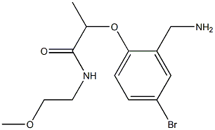 2-[2-(aminomethyl)-4-bromophenoxy]-N-(2-methoxyethyl)propanamide Struktur