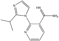 2-[2-(propan-2-yl)-1H-imidazol-1-yl]pyridine-3-carboximidamide Struktur