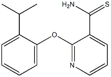 2-[2-(propan-2-yl)phenoxy]pyridine-3-carbothioamide Struktur