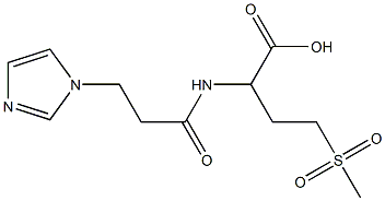 2-[3-(1H-imidazol-1-yl)propanamido]-4-methanesulfonylbutanoic acid Struktur