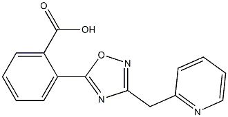 2-[3-(pyridin-2-ylmethyl)-1,2,4-oxadiazol-5-yl]benzoic acid Struktur