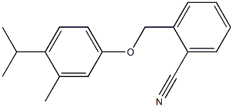 2-[3-methyl-4-(propan-2-yl)phenoxymethyl]benzonitrile Struktur