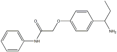 2-[4-(1-aminopropyl)phenoxy]-N-phenylacetamide Struktur