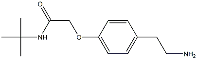 2-[4-(2-aminoethyl)phenoxy]-N-(tert-butyl)acetamide Struktur