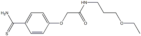 2-[4-(aminocarbonothioyl)phenoxy]-N-(3-ethoxypropyl)acetamide Struktur