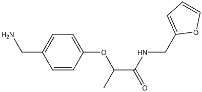 2-[4-(aminomethyl)phenoxy]-N-(furan-2-ylmethyl)propanamide Struktur