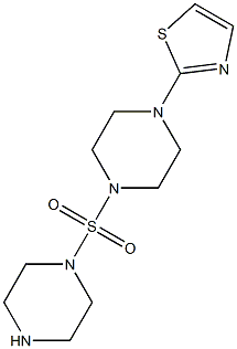 2-[4-(piperazine-1-sulfonyl)piperazin-1-yl]-1,3-thiazole Struktur