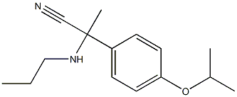 2-[4-(propan-2-yloxy)phenyl]-2-(propylamino)propanenitrile Struktur