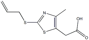 2-[4-methyl-2-(prop-2-en-1-ylsulfanyl)-1,3-thiazol-5-yl]acetic acid Struktur