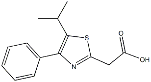 2-[4-phenyl-5-(propan-2-yl)-1,3-thiazol-2-yl]acetic acid Struktur