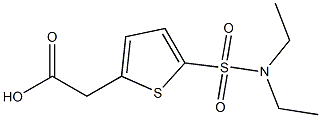 2-[5-(diethylsulfamoyl)thiophen-2-yl]acetic acid Struktur