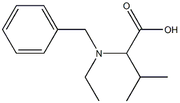 2-[benzyl(ethyl)amino]-3-methylbutanoic acid Struktur