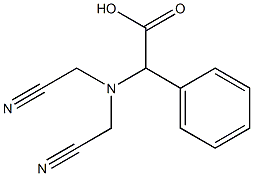 2-[bis(cyanomethyl)amino]-2-phenylacetic acid Struktur