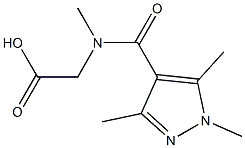 2-[N-methyl(1,3,5-trimethyl-1H-pyrazol-4-yl)formamido]acetic acid Struktur