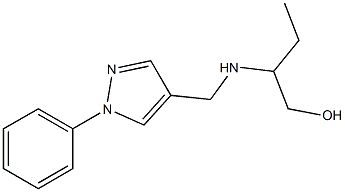 2-{[(1-phenyl-1H-pyrazol-4-yl)methyl]amino}butan-1-ol Struktur