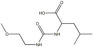 2-{[(2-methoxyethyl)carbamoyl]amino}-4-methylpentanoic acid Struktur