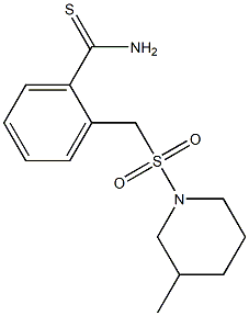 2-{[(3-methylpiperidine-1-)sulfonyl]methyl}benzene-1-carbothioamide Struktur