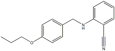 2-{[(4-propoxyphenyl)methyl]amino}benzonitrile Struktur