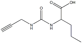 2-{[(prop-2-ynylamino)carbonyl]amino}pentanoic acid Struktur