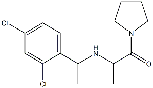 2-{[1-(2,4-dichlorophenyl)ethyl]amino}-1-(pyrrolidin-1-yl)propan-1-one Struktur