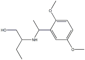 2-{[1-(2,5-dimethoxyphenyl)ethyl]amino}butan-1-ol Struktur