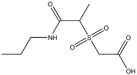 2-{[1-(propylcarbamoyl)ethane]sulfonyl}acetic acid Struktur