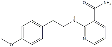 2-{[2-(4-methoxyphenyl)ethyl]amino}pyridine-3-carboxamide Struktur