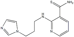 2-{[3-(1H-imidazol-1-yl)propyl]amino}pyridine-3-carbothioamide Struktur