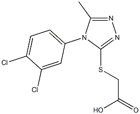 2-{[4-(3,4-dichlorophenyl)-5-methyl-4H-1,2,4-triazol-3-yl]sulfanyl}acetic acid Struktur