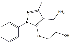 2-{[4-(aminomethyl)-3-methyl-1-phenyl-1H-pyrazol-5-yl]oxy}ethan-1-ol Struktur