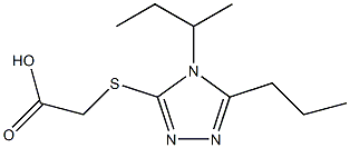 2-{[4-(butan-2-yl)-5-propyl-4H-1,2,4-triazol-3-yl]sulfanyl}acetic acid Struktur