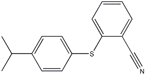 2-{[4-(propan-2-yl)phenyl]sulfanyl}benzonitrile Struktur