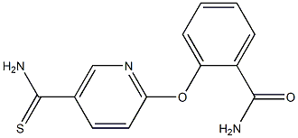 2-{[5-(aminocarbonothioyl)pyridin-2-yl]oxy}benzamide Struktur