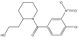 2-{1-[(4-chloro-3-nitrophenyl)carbonyl]piperidin-2-yl}ethan-1-ol Struktur