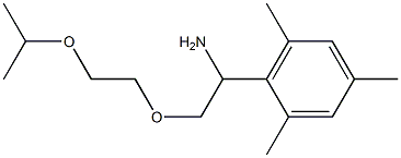 2-{1-amino-2-[2-(propan-2-yloxy)ethoxy]ethyl}-1,3,5-trimethylbenzene Struktur