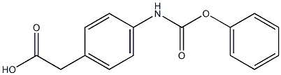 2-{4-[(phenoxycarbonyl)amino]phenyl}acetic acid Struktur