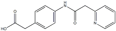 2-{4-[2-(pyridin-2-yl)acetamido]phenyl}acetic acid Struktur