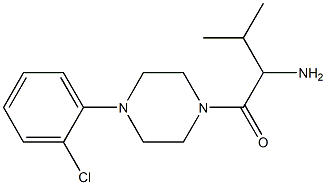 2-amino-1-[4-(2-chlorophenyl)piperazin-1-yl]-3-methylbutan-1-one Struktur