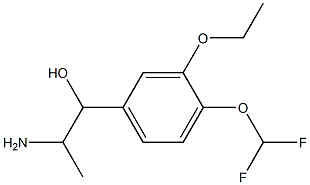 2-amino-1-[4-(difluoromethoxy)-3-ethoxyphenyl]propan-1-ol Struktur