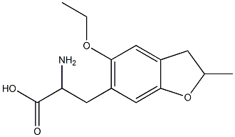 2-amino-3-(5-ethoxy-2-methyl-2,3-dihydro-1-benzofuran-6-yl)propanoic acid Struktur