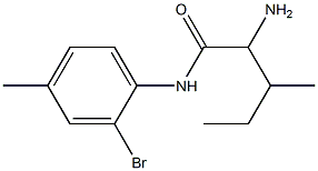 2-amino-N-(2-bromo-4-methylphenyl)-3-methylpentanamide Struktur