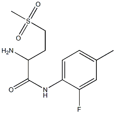 2-amino-N-(2-fluoro-4-methylphenyl)-4-methanesulfonylbutanamide Struktur