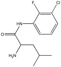 2-amino-N-(3-chloro-2-fluorophenyl)-4-methylpentanamide Struktur